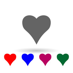 Poster - A heart multi color icon. Simple glyph, flat vector of web icons for ui and ux, website or mobile application