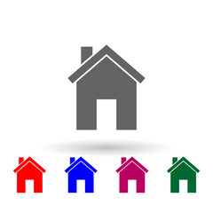 Poster - House multi color icon. Simple glyph, flat vector of web icons for ui and ux, website or mobile application