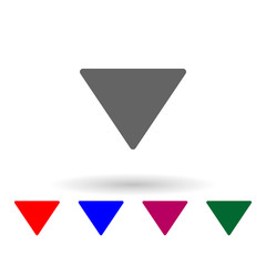 Poster - Wide down arrow multi color icon. Simple glyph, flat vector of web icons for ui and ux, website or mobile application