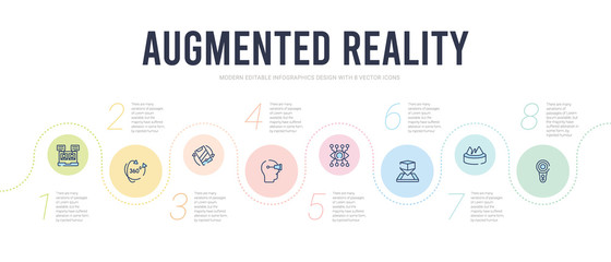 Poster - augmented reality concept infographic design template. included control, panorama, 3d, eye tap, ar, 