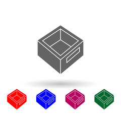 Poster - Document box multi color icon. Simple glyph, flat vector of web icons for ui and ux, website or mobile application