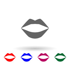 Wall Mural - Lips multi color icon. Simple glyph, flat vector of web icons for ui and ux, website or mobile application