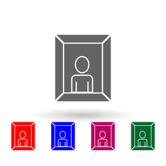 Poster - Picture of a person multi color icon. Simple glyph, flat vector of web icons for ui and ux, website or mobile application