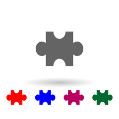 Poster - Puzzle multi color icon. Simple glyph, flat vector of web icons for ui and ux, website or mobile application