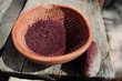 Organic textile dye called Grana cochinilla. 