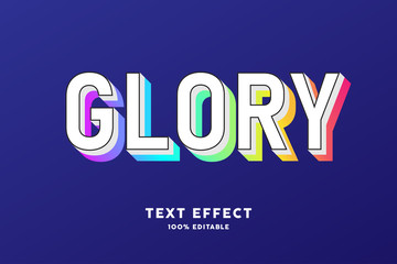 Wall Mural - Colorful gradient pop style text effect