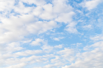 Blue sky full of clouds on a clear day