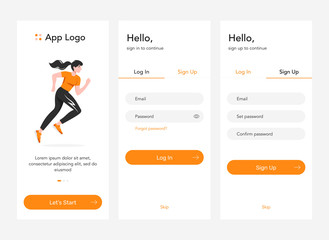 Wall Mural - workout-app-onboarding