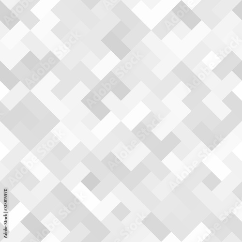 Fotomural Abstract Black And White Seamless Rectangle Bricks Pattern Background