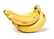 © zcy - Fresh ripe bananas on white background