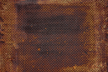 Texture old paint on a rust metal surface. Metal background, rust, copy space