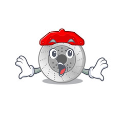 Sticker - Car brake cartoon character design on a surprised gesture