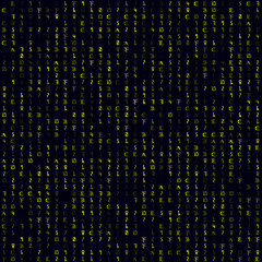 Poster - digital background. yellow filled hexadecimal seamless pattern. authentic background. captivating ve