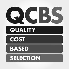 Poster - qcbs - quality and cost based selection acronym, business concept