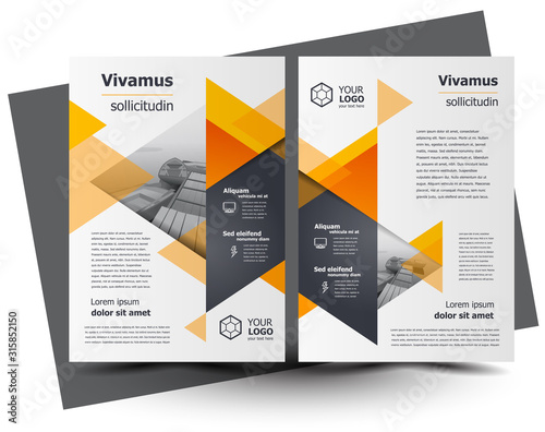 Flyer Brochure Design Business Flyer Size Template Creative Leaflet Trend Cover Geometric Yellow Color Buy This Stock Vector And Explore Similar Vectors At Adobe Stock Adobe Stock