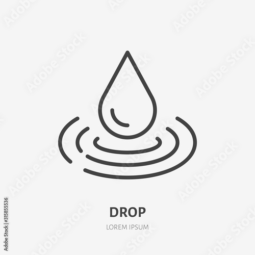 Fototapeta Kuchenna Water Drop Line Icon Vector Pictogram Of Raindrop And Waves Pure Aqua Illustration Sign For Liquid Packaging Moisturizing Cream Kropla Woda Wektor Fototapety Foteks
