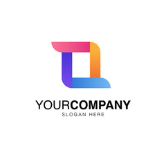 Leinwandbilder - abstract square colorful gradient logo design