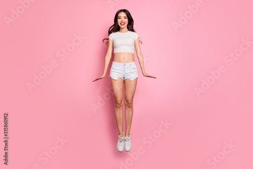 Fotomural Full length body size view of her she nice attractive lovely charming slender th