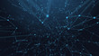 © putilov_denis - Abstract futuristic -  technology with polygonal shapes on dark blue background.  Design digital technology concept.