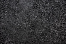 Texture Made From A Small Pieces Of Coal, Close-up Shot.
