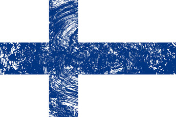 Poster - flag of finland with texture. template for design