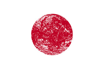 Poster -  flag of japan with texture. template for design