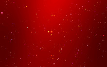Christmas Colorful Starry On Red Black Gradient Background.