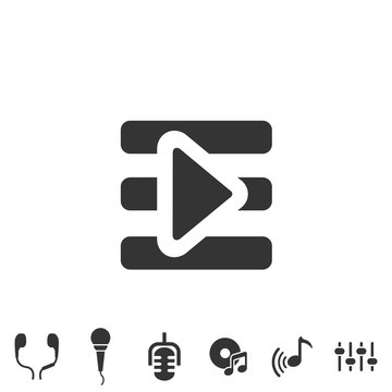 playlist icon vector illustration for website and graphic design