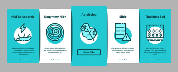 Canvas Print - Pesticides Chemical Onboarding Mobile App Page Screen Vector. Pesticides For Agricultural Field Processing By Plane, Bottle Spray And Equipment Concept Linear Pictograms. Color Contour Illustrations