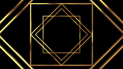 Wall Mural - 20s retro style. abstract art deco style linear geometric gold pattern 1920s vintage background.