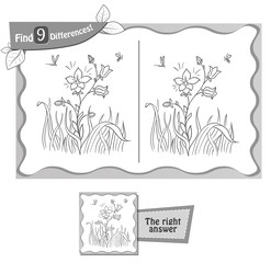 Wall Mural - differences game blooming flower