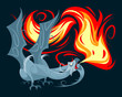 Dragon spewing fire