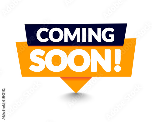 Cuadros en Lienzo Vector Illustration Modern Coming Soon Banner Icon