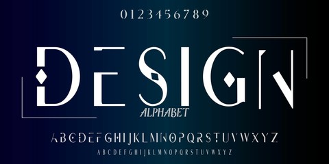 Poster - font Elegant  alphabet letters font and number.awesome typography fonts regular uppercase and lowercase. vector illustration typeface.Classic lettering minimal design.