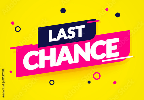 Fotomural Vector Illustration Last Chance Banner