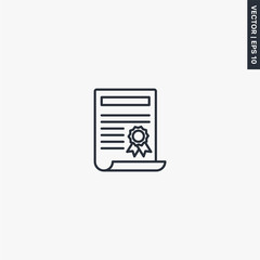 Poster - Contract icon, linear style sign for mobile concept and web design