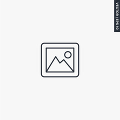 Poster - Image icon, linear style sign for mobile concept and web design