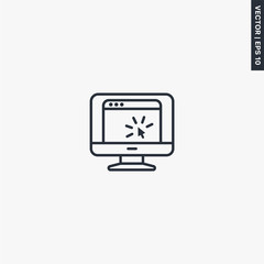 Poster - Internet surfing icon, linear style sign for mobile concept and web design