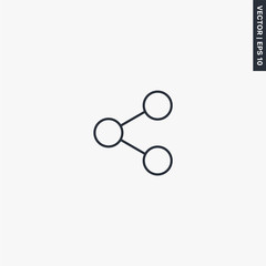 Poster - Share icon, linear style sign for mobile concept and web design