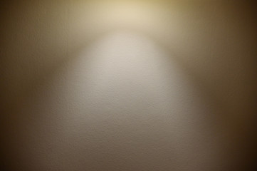 Aufkleber - Wall with light,Scattered decoration light bulb creates focus on home wall surface. And a gradient transition from light to dark night.