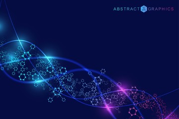 Fototapete - big data visualization background. modern futuristic virtual abstract background. science network pa