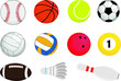 Illustration of sports ball equipment vector