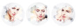 © Acronym - Collage of female portraits. Healthy faces of young women. Spa, face lifting, plastic surgery collage concept.