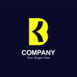 letter logo bk. design a combination of 2 letters into one logo that is unique and simple. yellow texture, purple background. for corporate brands and graphic design. modern templates