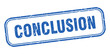 conclusion stamp. conclusion square grunge blue sign