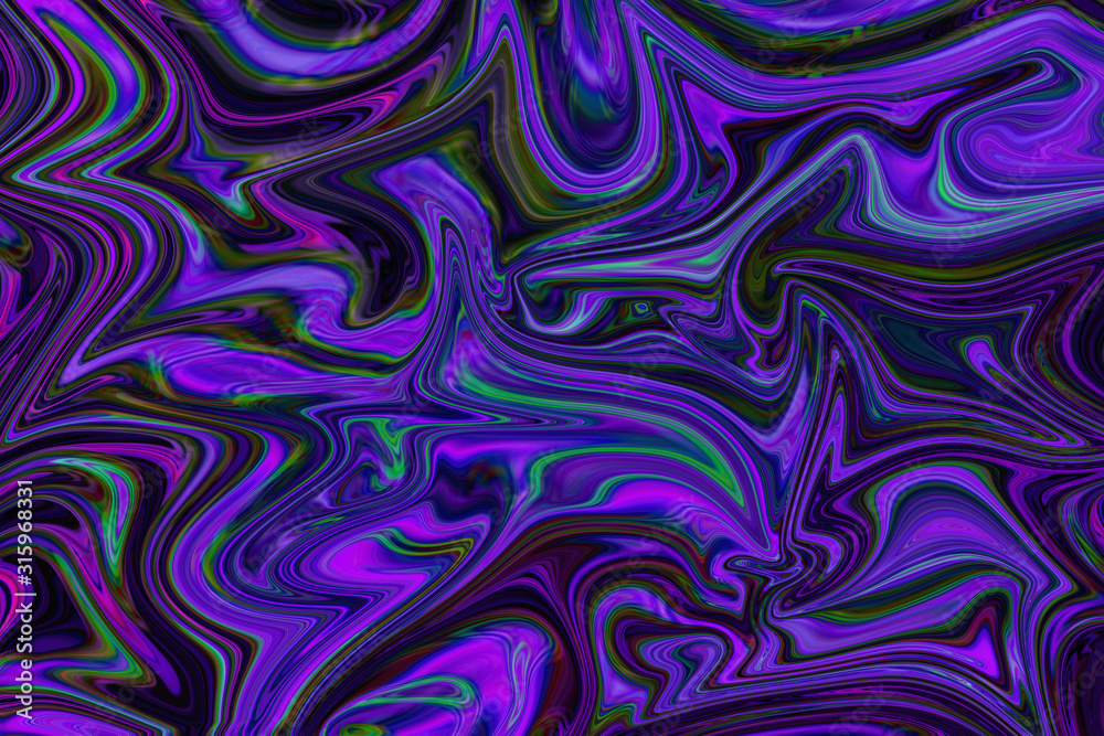 An abstract wavy psychedelic background image. - obrazy, fototapety, plakaty 