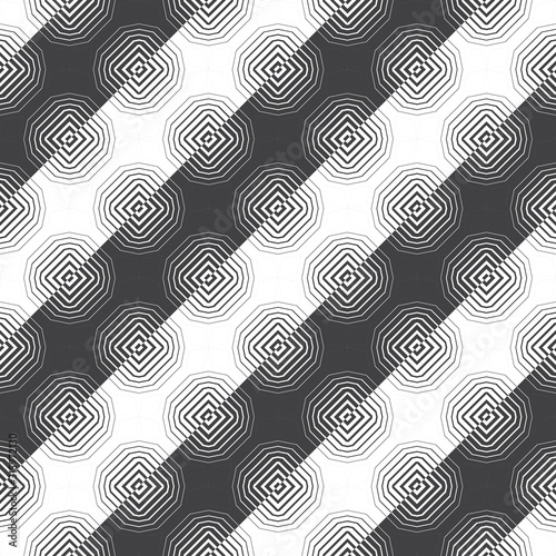 Abstract seamless geometric pattern. Optical illusion of image volume. Smooth...