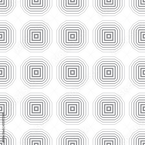 Abstract seamless geometric pattern. Optical illusion of image volume. Smooth...