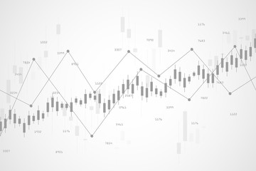 Stock market or forex trading graph in graphic concept .Japanese candles. Abstract finance background. Vector illustration