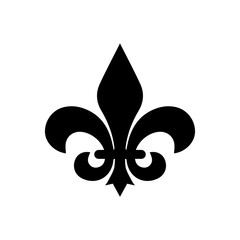 Canvas Print - Lily flower icon : Fleur de lis